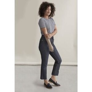 Everlane High Rise Kick‎ Crop Black Denim Jeans Womens Size 28 Regular
